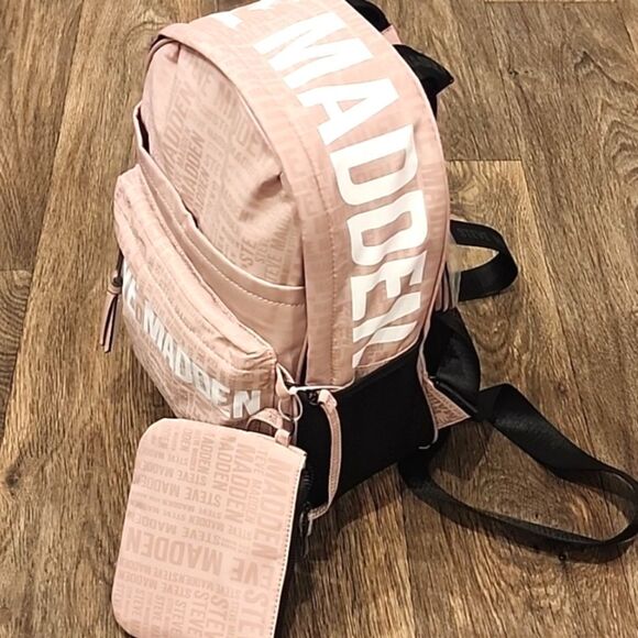 Steve Madden BForce Logo Backpack- Pink main image 4